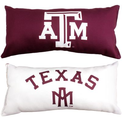 College Covers Everything Comfy Texas A&M Aggies 2 Sided Bolster Small Travel Pillow Decorative Pillow 16 x 6