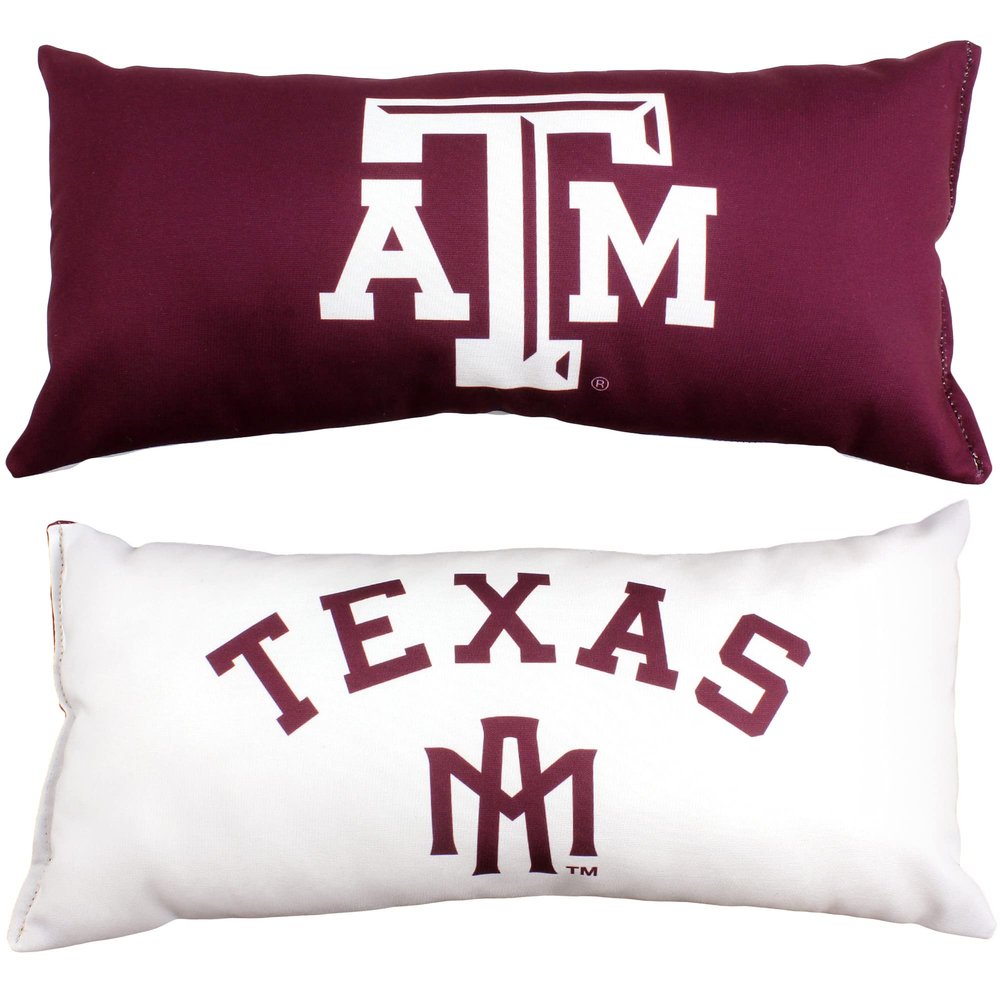 College Covers Everything Comfy Texas A&M Aggies 2 Sided Bolster Small Travel Pillow Decorative Pillow 16 x 6