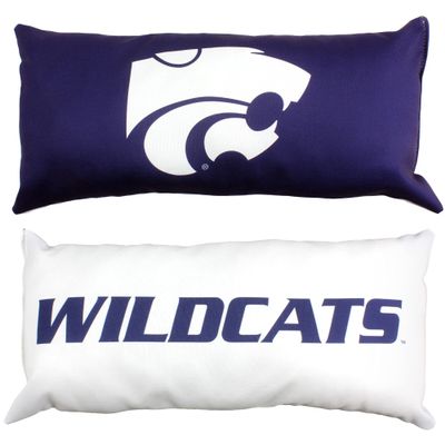 College Covers Everything Comfy Kansas State Wildcats 2 Sided Bolster Small Travel Pillow Decorative Pillow 16 x 6