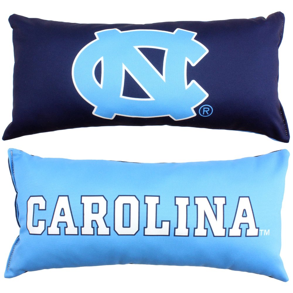 College Covers Everything Comfy North Carolina Tar Heels 2 Sided Bolster Small Travel Pillow Decorative Pillow 16 x 6