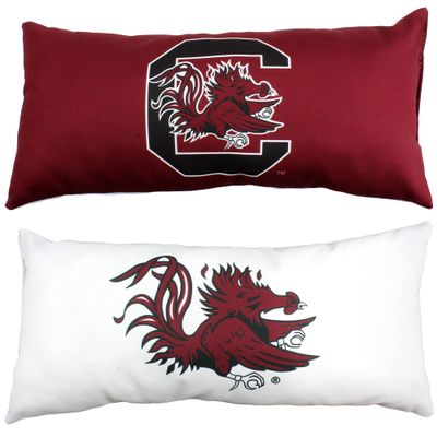 College Covers Everything Comfy South Carolina Gamecocks 2 Sided Bolster Small Travel Pillow Decorative Pillow 16 x 6