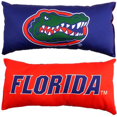 College Covers Everything Comfy Florida Gators 2 Sided Bolster Small Travel Pillow Decorative Pillow 16 x 6