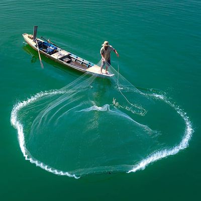 Professional Sea Fishing Nets, Big Frisbee Hand Throwing Nets, Big Eye Thick Fishing Line Throwing Nets, Disc Iron Chain Throwing Nets, Fresh and Salt Water,800