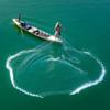 Professional Sea Fishing Nets, Big Frisbee Hand Throwing Nets, Big Eye Thick Fishing Line Throwing Nets, Disc Iron Chain Throwing Nets, Fresh and Salt Water,720 view 1