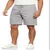 Janmid Men's Shorts Casual Classic Fit Drawstring Summer Beach Shorts with Elastic Waist and Pockets Dark Grey M view 1