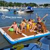 Island Hopper Mega Yacht Dock 10' x 10' Inflatable Water Platform Dock with Bumper Rails view 2