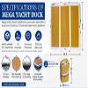 Island Hopper Mega Yacht Dock 10' x 10' Inflatable Water Platform Dock with Bumper Rails view 3