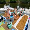 Island Hopper Mega Yacht Dock 10' x 10' Inflatable Water Platform Dock with Bumper Rails view 4