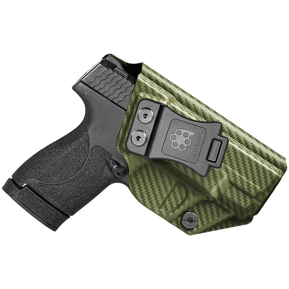 Amberide S&W Shield Plus IWB Holster,Kydex-Boltaron Inside Waistband Fit M&P Shield Plus M2.0 M1.0 3.1" 9mm/.40,Secure Retention,Quick Draw,030 Cant