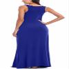 EXCHIC Women's Sexy Tank Top Maxi Long Dress Casual Sleeveless Summer Beach Dress (L, Royal Blue) view 4