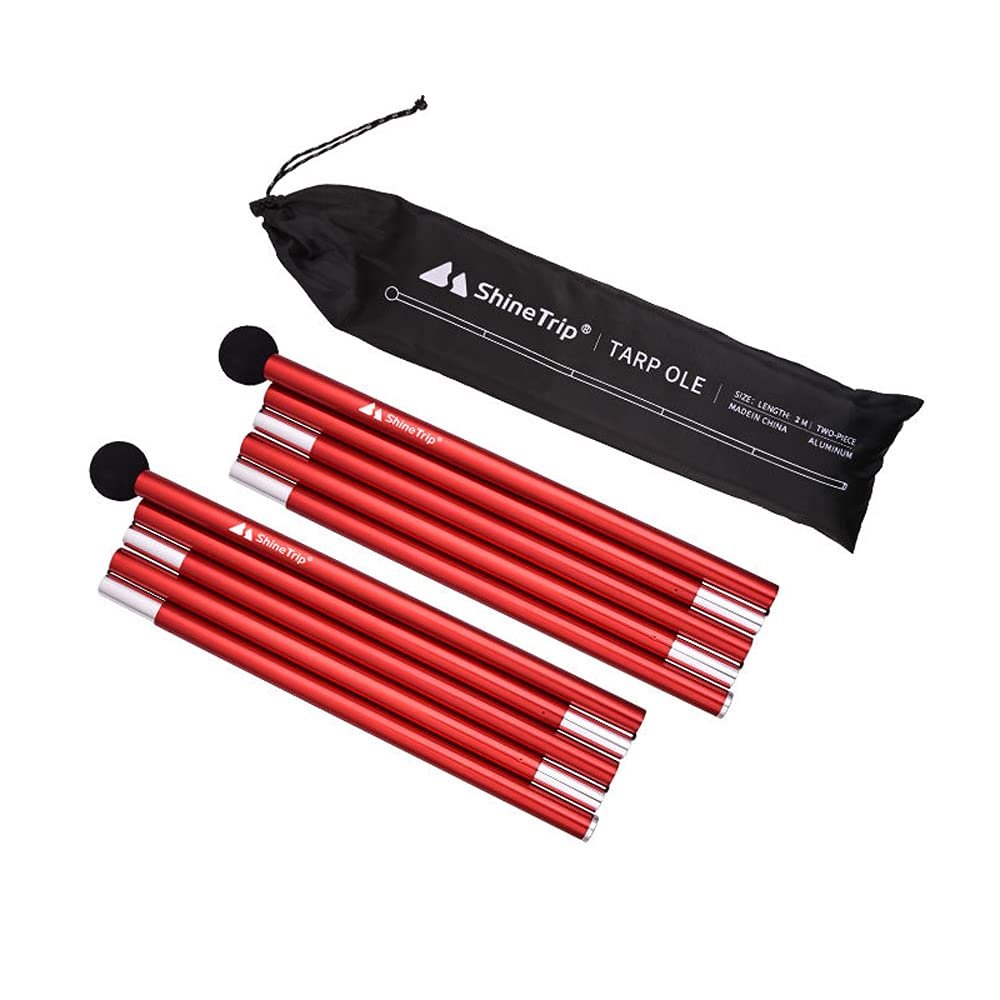 Outdoor Aluminum Alloy Canopy Pole Beach Tent Support Frame Camping Accessories Top Ball Telescopic Hall Pole