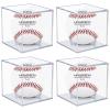 4 Pack Baseball Display Case, UV Protected Acrylic Boxes for Display,Clear Display Case Baseball Cube Memorabilia Showcase Autograph Ball Protector - for Official Size Ball view 1
