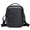 Leather Shoulder Messenger Bag Handbag for Men Outdoor Travel Business Crossbody Small Briefcase Phone Wallet Tote Camping Casual Sling Daypack Black view 4