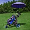 KVV 3 Wheel 360 Rotating Front Wheel Golf Push Cart Open and Close in ONE Second-Free Umbrella Holder Included(Black/Blue) view 4