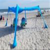 YINHA Waterproof Sunscreen Beach Umbrella,Family Tent SunshadeUPF50+, Ground Pegs and 4 Stability Poles, for Fishing, Backyard, Camping and OutdoorsBlue view 2