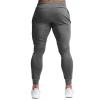 BUXKR Men's Slim Joggers Workout Pants for Gym Running and Bodybuilding Athletic Bottom Sweatpants with Deep Pockets,Dark Grey,M view 4