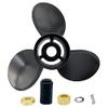 Aluminum Interchangeable Outboard Propeller 13 1/4x17 Pitch with F30 Hub Kits Compatible for Tohatsu&Nissan 60-140 with 15 Spline Tooth view 2