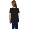Digood Girls Casual Solid Color Tops,Kids Girls Casual Tunic Tops Knot Front Button Short Sleeve Blouse T-Shirt Tee(Black,10-11 Years) view 2