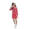 Digood Girls Floral Print Tutu Dress,Teen Kids Girls Long Sleeve Stripe Slim Pencil Skirt Hooded Princess Dress(Red,9-11 Years) view 2