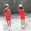Digood Girls Floral Print Tutu Dress,Teen Kids Girls Long Sleeve Stripe Slim Pencil Skirt Hooded Princess Dress(Red,9-11 Years) view 3