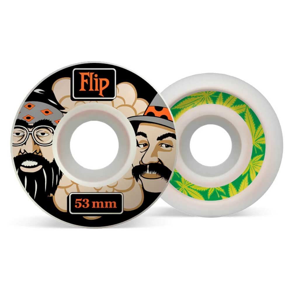 Flip Unisex_Adult Cutback Cheech & Chong 53mm 99a Wheels Pack, White (White), one Size