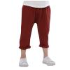 Digood Kids Active Athletic Pants,Toddler Kids Baby Boy Girl Child Solid Color Linen Pleated Harem Pant Clothes(Red,6-12 Months) view 1