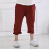 Digood Kids Active Athletic Pants,Toddler Kids Baby Boy Girl Child Solid Color Linen Pleated Harem Pant Clothes(Red,6-12 Months) view 2