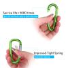 6PCS Carabiner Caribeaner Clip,3 Inch Large Aluminum D Ring Shape Carabeaner with 6PCS Keyring Keychain Hook view 3