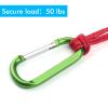 6PCS Carabiner Caribeaner Clip,3 Inch Large Aluminum D Ring Shape Carabeaner with 6PCS Keyring Keychain Hook view 4
