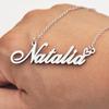 Aoloshow Stainless Steel Silver Lily Heart Name Necklace Charm Pendant Jewelry for Mom Best Friends view 2