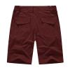 BASUDAM Men's Cargo Hiking Shorts Stretch Quick Dry Lightweight Work Shorts 6 Pockets for Camping Travel Wine Red 30 view 2