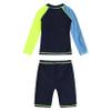 Kaerm Kids Boys Rash Guard Long Sleeve Swimwear Swimsuit Shark Cartoon Bathing Suit Tankini Set Navy Blue Fish 5-6 Years view 2