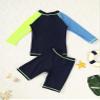Kaerm Kids Boys Rash Guard Long Sleeve Swimwear Swimsuit Shark Cartoon Bathing Suit Tankini Set Navy Blue Fish 5-6 Years view 4