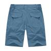 BASUDAM Men's Cargo Hiking Shorts Stretch Quick Dry Lightweight Work Shorts 6 Pockets for Camping Travel Light Blue 38 view 2
