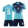 Custom Soccer Jersey for Mens Womens Adults Kids Soccer Short and Shirt with Name Number Team Logo  Light Blue view 1