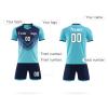 Custom Soccer Jersey for Mens Womens Adults Kids Soccer Short and Shirt with Name Number Team Logo  Light Blue view 2