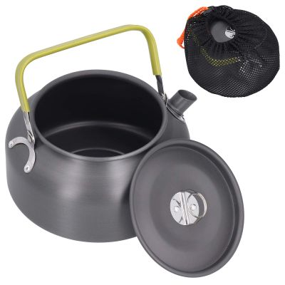 Tea Kettle Water Pot, 1.2L Camping Water Boilling Pot, Aluminium Alloy Water Teapot Coffee Kettle Fast Water Boiling Picnic Outdoor Wild Camping Essential Tool, Bbq Tools