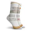 GULTMEE Fashion Compression Socks,Retro Hoop Crossstitch Motif Needlework Sewing Design Trailer Home Print,Performance Polyester Cushioned Athletic Crew Socks for Running,Athletic, -12 inch view 2