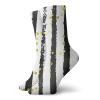 GULTMEE Fashion Compression Socks,Vertical Stripes With Golden Yellow Tone Lovely Heart Shapes,Performance Polyester Cushioned Athletic Crew Socks for Running,Athletic, -12 inch view 1