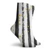 GULTMEE Fashion Compression Socks,Vertical Stripes With Golden Yellow Tone Lovely Heart Shapes,Performance Polyester Cushioned Athletic Crew Socks for Running,Athletic, -12 inch view 2