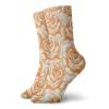 Burnt Orange Funny Compression Socks Women and Men,Romantic Rose Bouquet In Warm Tones Valentines Day Love Flowers,Best for Circulation,Running,Athletic,Nurse,Travel,Burnt Orange Pale Orange -12 inch view 1