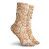 Burnt Orange Funny Compression Socks Women and Men,Romantic Rose Bouquet In Warm Tones Valentines Day Love Flowers,Best for Circulation,Running,Athletic,Nurse,Travel,Burnt Orange Pale Orange -12 inch view 2