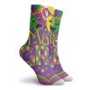 GULTMEE Funny Compression Socks Women and Men,Comedy And Tragedy Masks With Festive Mardi Gras Carnival Blazon Design,Best for Circulation,Running,Athletic,Nurse,Travel, -12 inch view 2