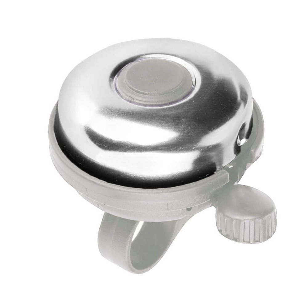 Bicycle Accessories Aluminum Bike Bell Right Hand Bicycle Bike Bell Aluminum Loud Crisp Horn Sound Alarm for Safety Cycling Handlebar Ringer Bike Parts (Color : Silver)