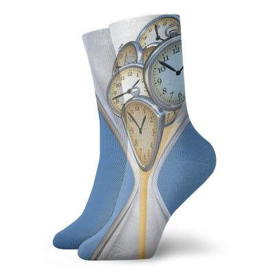 GULTMEE Fashion Compression Socks,Hourglass Time Clocks With Sand Decorations For Home A Vintage Design,Performance Polyester Cushioned Athletic Crew Socks for Running,Athletic, -12 inch