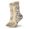 GULTMEE Fashion Compression Socks,Ornamental Coffee Tea Cups With Flowers Berries Swirl Leaf Ceramics,Performance Polyester Cushioned Athletic Crew Socks for Running,Athletic, -12 inch view 1