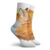 GULTMEE Funny Compression Socks Women and Men,Cute Fox Sleeping Deep Funny Creature Kids Nursery Watercolor Art Design,Best for Circulation,Running,Athletic,Nurse,Travel, -12 inch view 2