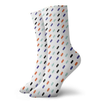 GULTMEE Funny Compression Socks Women and Men,Diagonal Oval Geometric Motif Modern Urban Style Colorful Graphic Illustration,Best for Circulation,Running,Athletic,Nurse,Travel, -12 inch