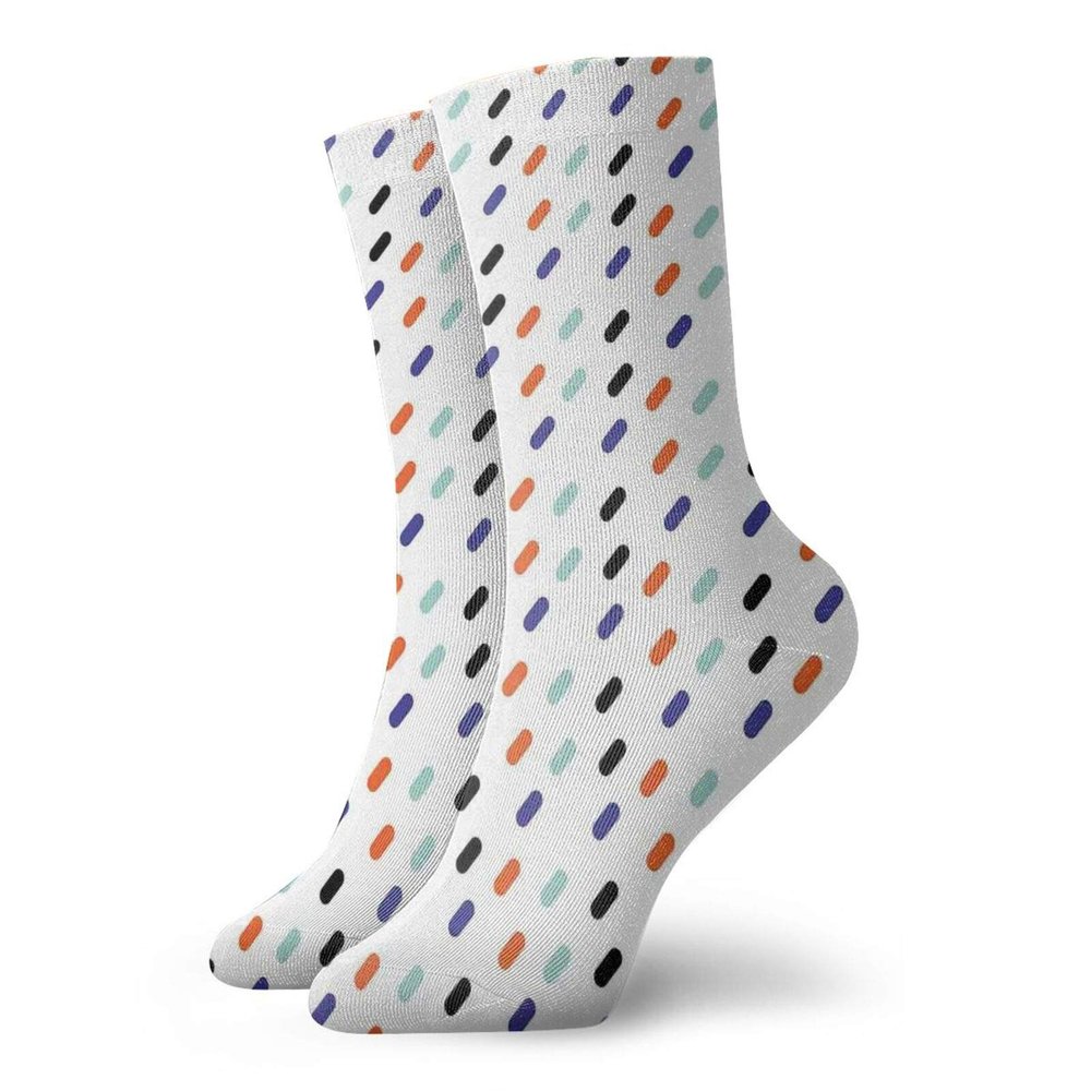 GULTMEE Funny Compression Socks Women and Men,Diagonal Oval Geometric Motif Modern Urban Style Colorful Graphic Illustration,Best for Circulation,Running,Athletic,Nurse,Travel, -12 inch