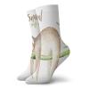 GULTMEE Fashion Compression Socks,Young Animal Sleeping On Palm Branch Happy Dreams Wildlife Nature Watercolor,Performance Polyester Cushioned Athletic Crew Socks for Running,Athletic, -12 inch view 1